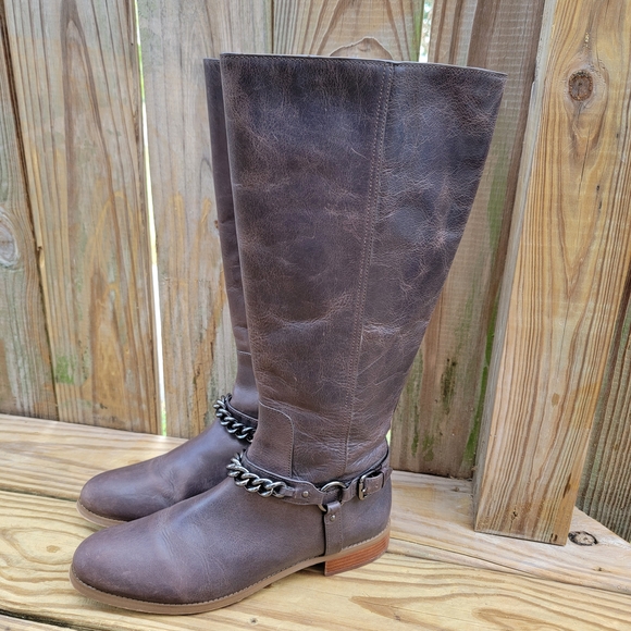 Coach Dark Brown 'Marley' Boots Size 11 - Picture 1 of 11